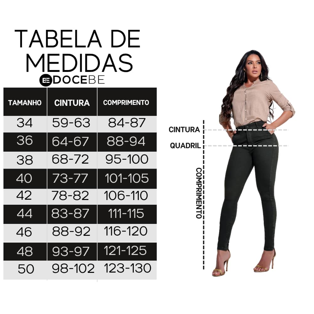 Calça Skinny Verde Musgo Feminina Justa e Elegante Docebe