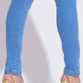 Calça Feminina Jeans Azul Claro Básico Essencial Docebe