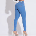 Calça Feminina Jeans Azul Claro Estilo Fashion Docebe