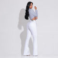 Calça Feminina Branca Discreta Social Docebe