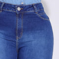 Calça Feminina Jeans Azul Escuro Sofisticada Chic Docebe