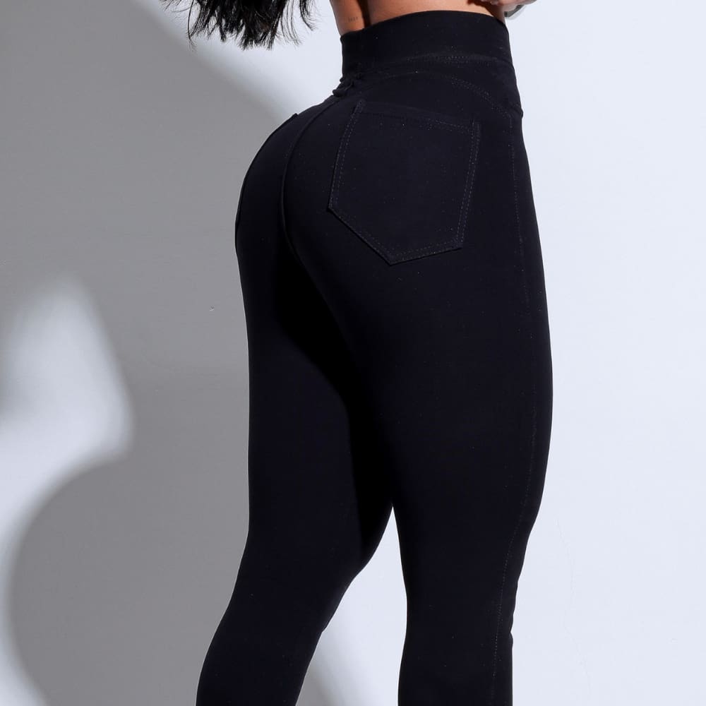 Calça Skinny Preta Cintura Alta Modeladora Soft Premium - BE4675