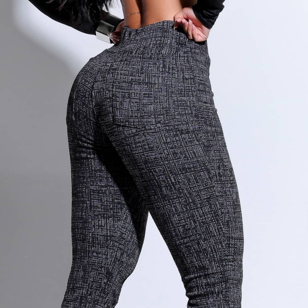 Calça Modeladora Flare Cós Alto Mescla - BE602