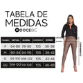 Calça Legging Feminina Marrom Cintura Alta com Abertura Docebe
