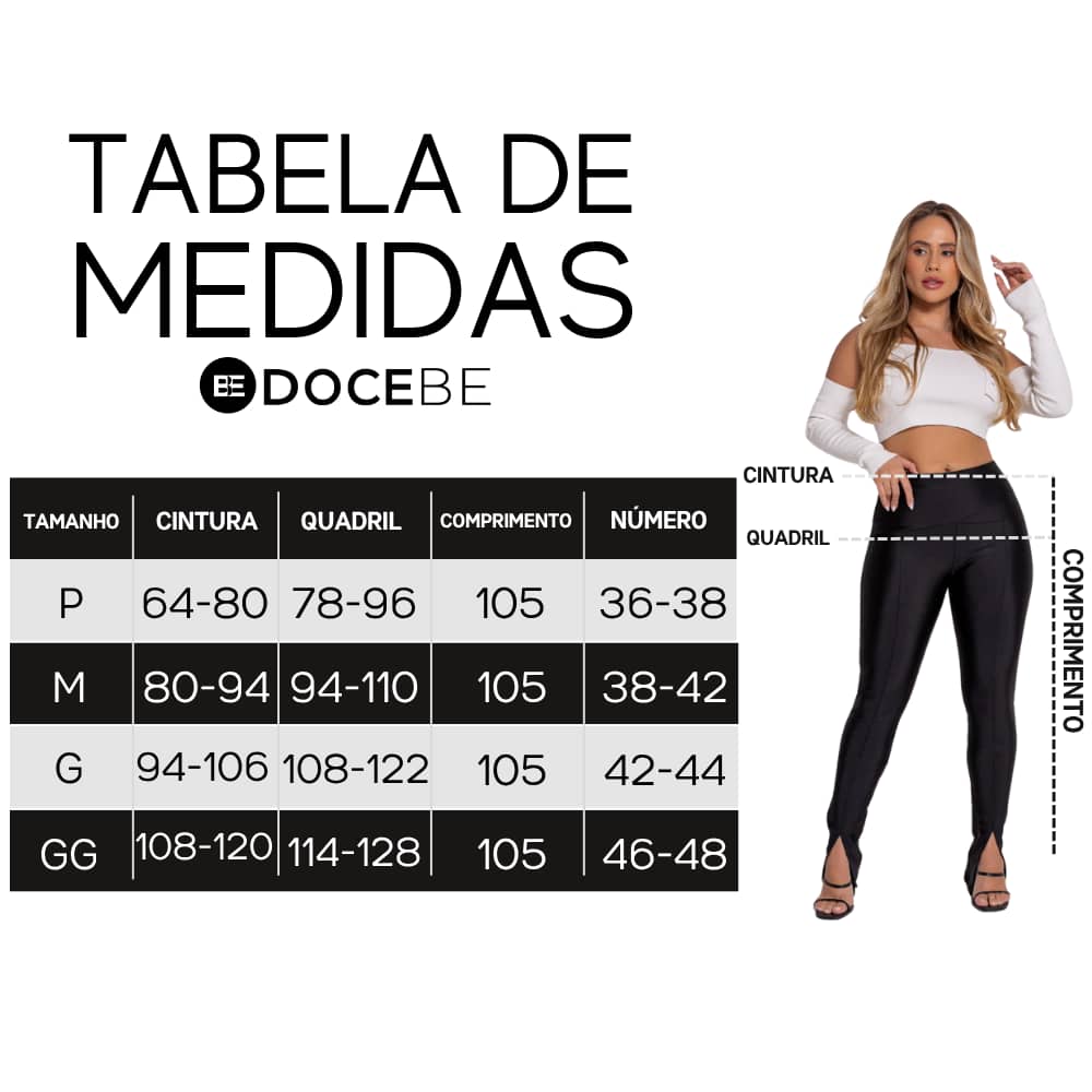 Calça Feminina Tabela Docebe