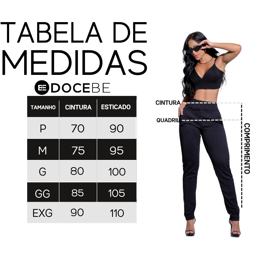 Calça Feminina Tabela Docebe