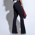 Calça Feminina Preta Flare Clássica Docebe