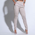 Calça Alfaiatada Bege Feminina para Look Casual Chic Docebe