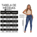 Calça Skinny Feminina Jeans Azul Média Casual Docebe