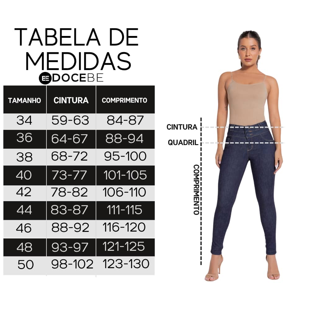 Calça Jeans Skinny Feminina Azul Escuro Fashion Docebe
