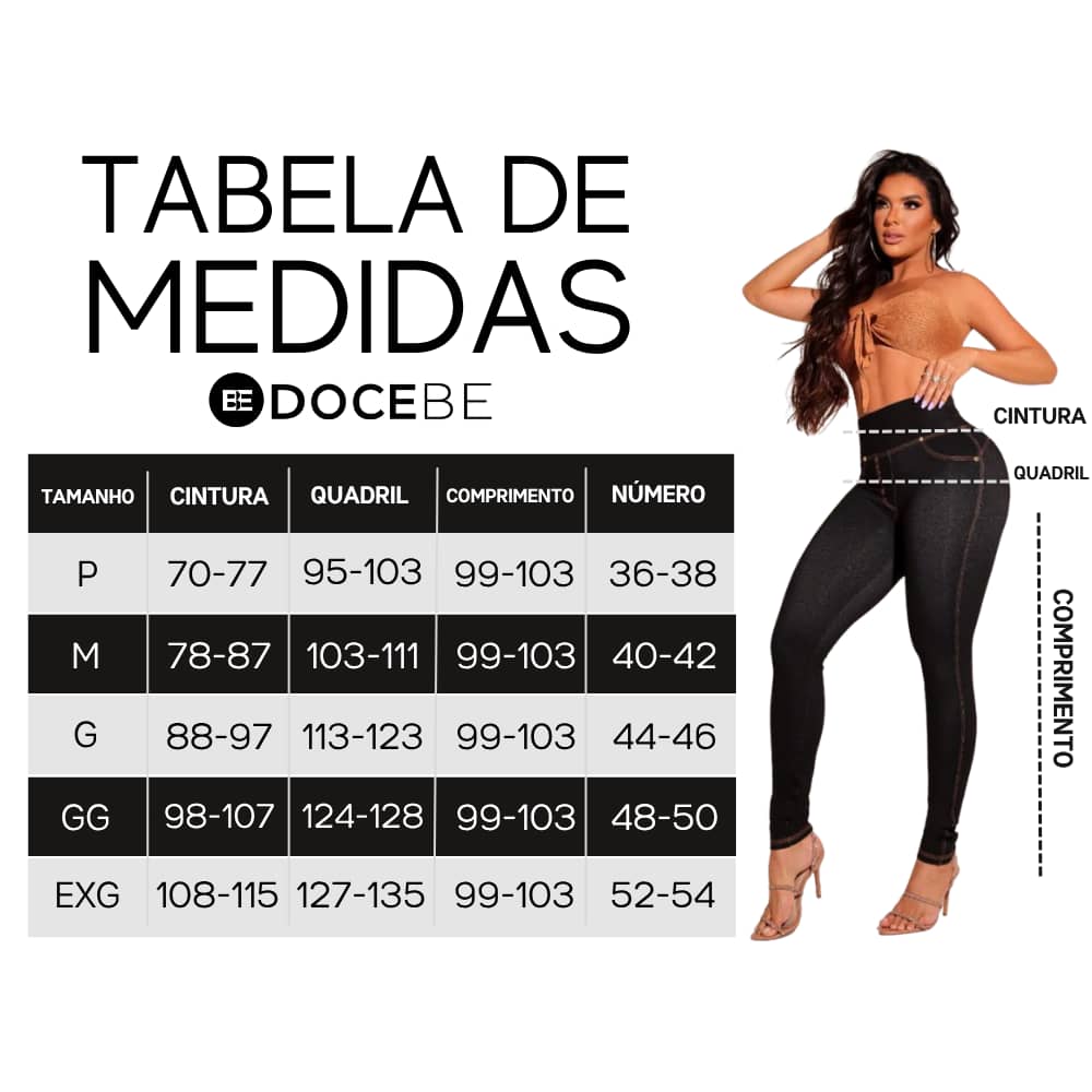 Calça Jeans Preta Feminina Justa Estilo Montaria Docebe