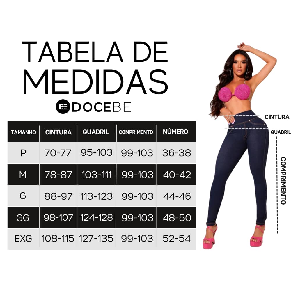 Calça Jeans Azul Escuro Feminina com Efeito Montaria Docebe