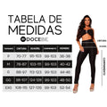 Calça Preta Justa com Efeito Montaria Docebe