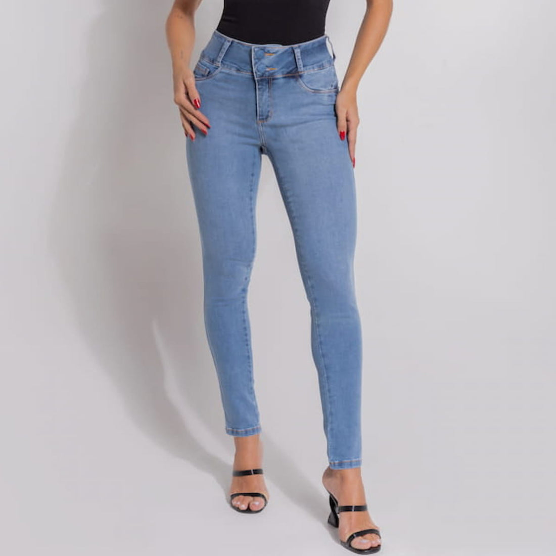 Calça Jeans Modeladora Skinny Azul - BE11