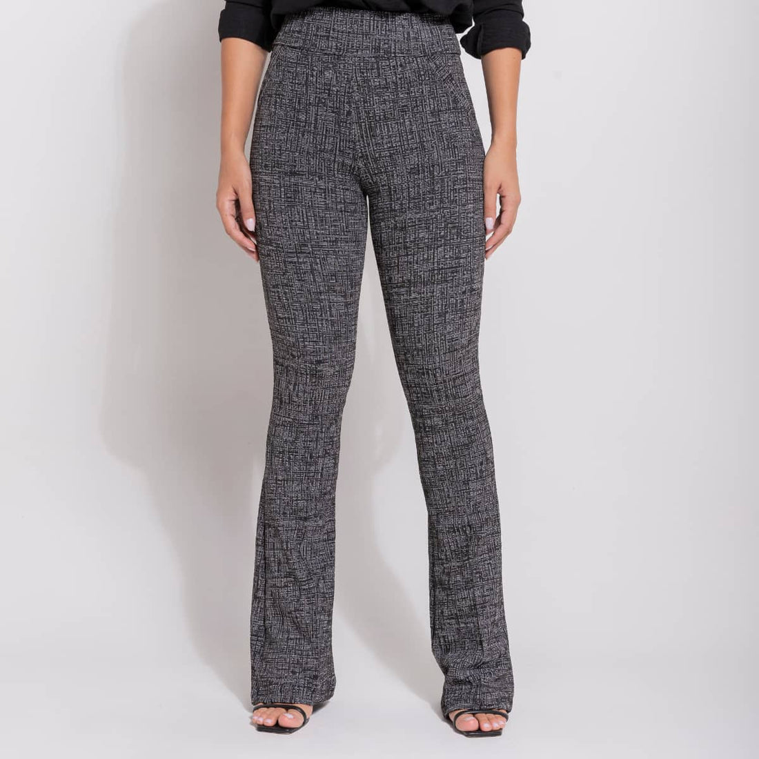 Calça Modeladora Flare Cós Alto Mescla - BE602