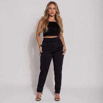 Calça Skinny Cintura Alta Preta - BE621