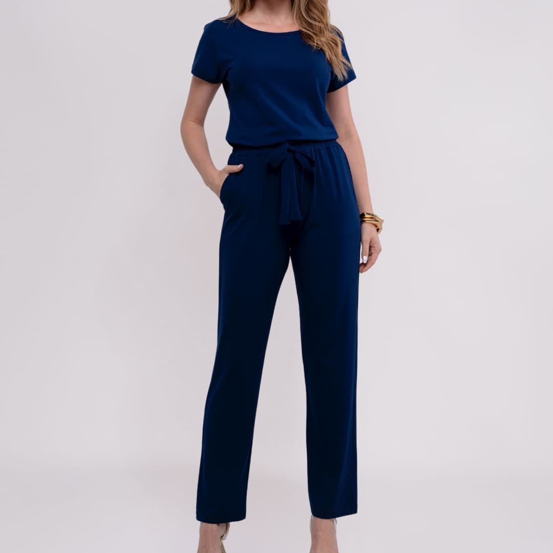 Conjunto Feminino Blusa + Calça Azul - BE627