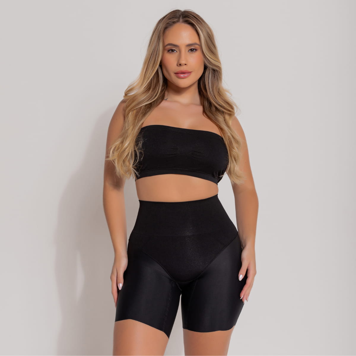 Short Modelador Preto Afina Cintura - BE703