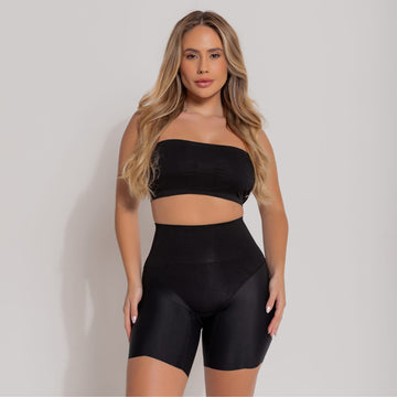 Short Modelador Preto Afina Cintura - BE703