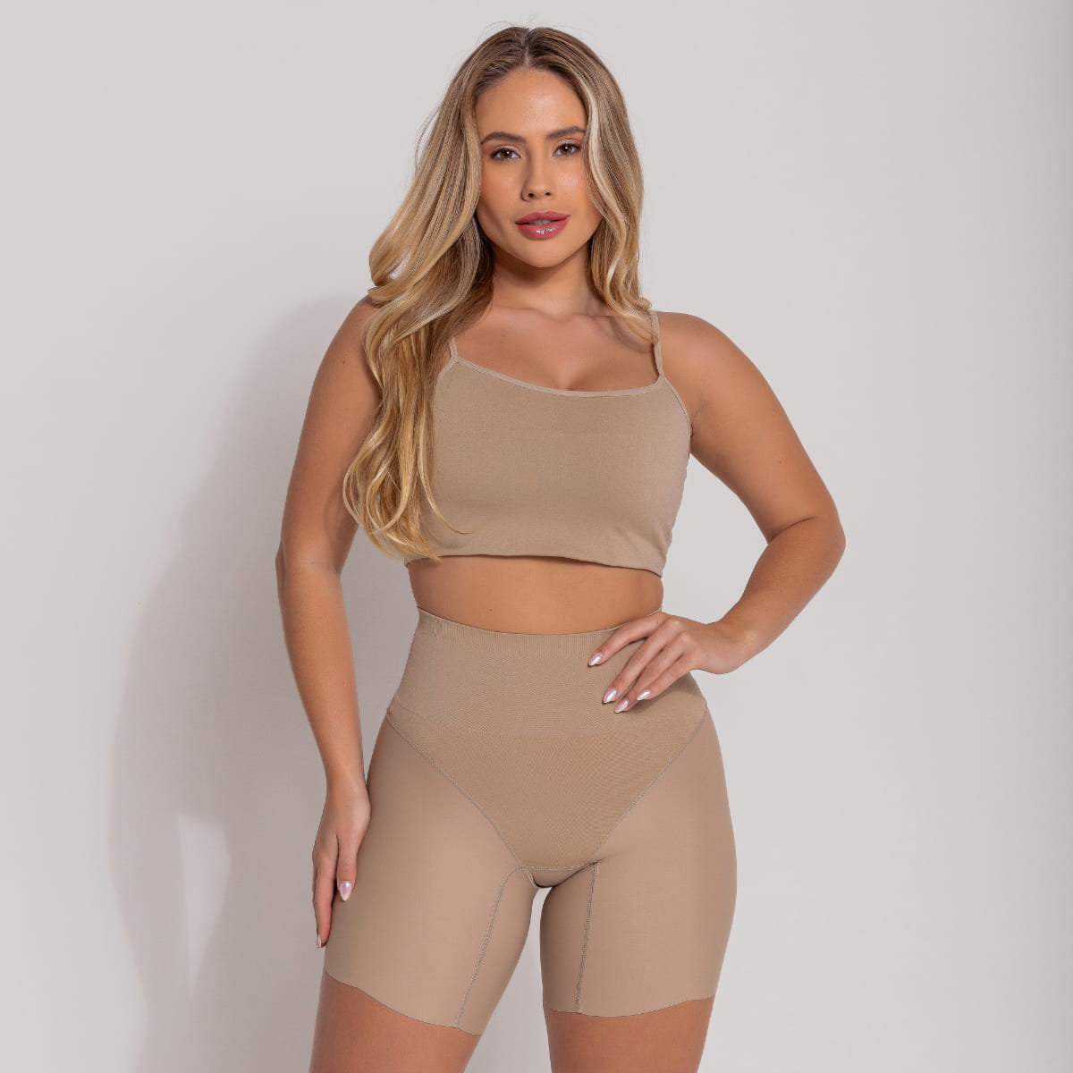 Short Modelador Nude Afina Cintura - BE708