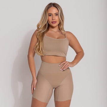 Short Modelador Nude Afina Cintura - BE708